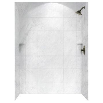 Swan 36x62x72 Solid Surface Shower Wall Surround, Tundra