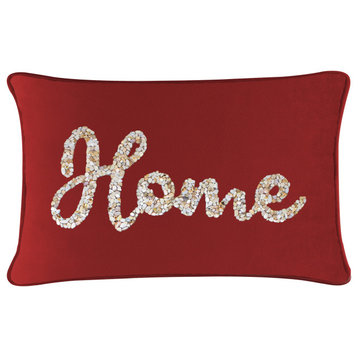 Sparkles Home Shell Home Pillow - 14x20" - Red Velvet