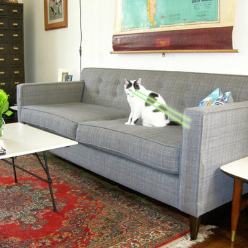 Mid-century Modern Tweed Sofa Couch (Charles) - The Sofa Company