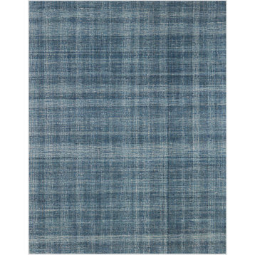 Amer Rugs Laurel LAU-2 Turquoise Blue Blue Hand-tufted - 7'6"x9'6" Rectangle