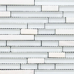 Vivid White Glass Mosaics - Mosaic Tile