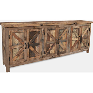 Eden Prairie Accent Cabinet - Heavily Distressed Reclaimed Wood, Large