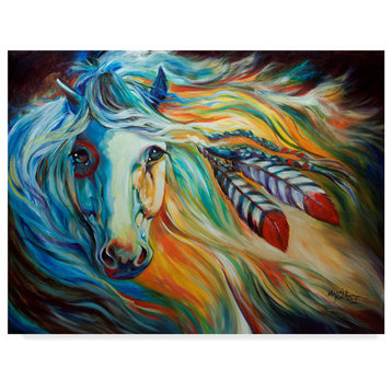 Marcia Baldwin 'Breaking Dawn Indian War Horse' Canvas Art, 24x32