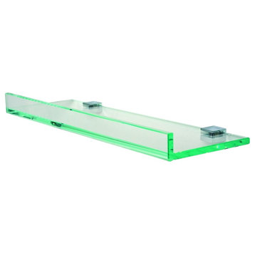 Tetris Glass Shelf, Chrome, 27"