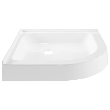 Voltaire 32"x32" Acrylic White, Single-Threshold, Neo-Angle Shower Base