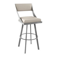 ARTEFAC - Ac-41468 Swivel Bar Counter Stool With Metal Base, 26" Seat Height - Bar Stools and Counter Stools