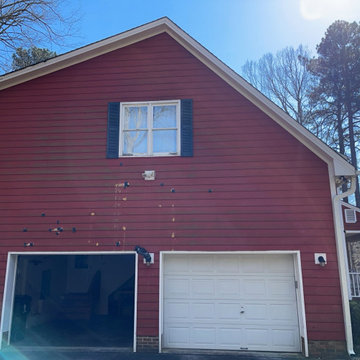 James Hardie siding BEFORE transformation-Raleigh, NC