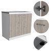 DEPOT E-SHOP Salento Freestanding Sink, Two-Door Cabinet, Countertop, Two...