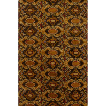 Chandra Rupec Rup39622 Rug, Multi/Brown/Gold/Blue/Red, 5'0"x7'6"
