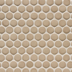 6th Avenue Round Mosiac in Flax Matte - Tile