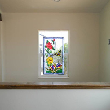 Professionally installed stained glass panels