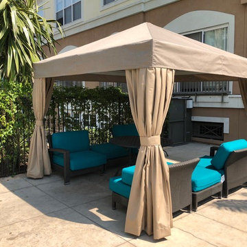 Santana Row Poolside Cabanas Recover Before & After