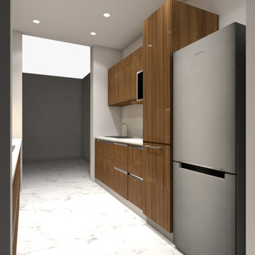 Wooden Parallel Modular Kitchen