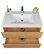 MOB 36" Wall Mounted Vanity With Reinforced Acrylic Sink, New England Oak