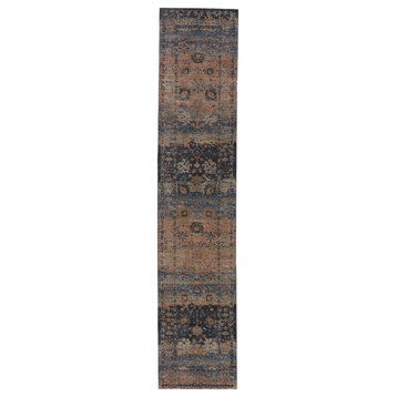 Vibe by Jaipur Living Caruso Oriental Blue/Taupe Area Rug, 2'6"x12'