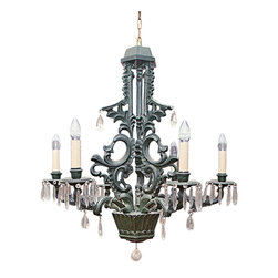 Crystal and Plaster Chandelier - Chandeliers