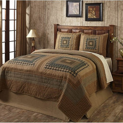 Earthtone Log Cabin King Bedding Set - Comforters And Comforter Sets