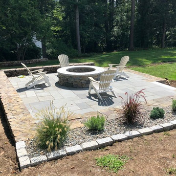 Natural Stone Fire Pit in Norwell, MA