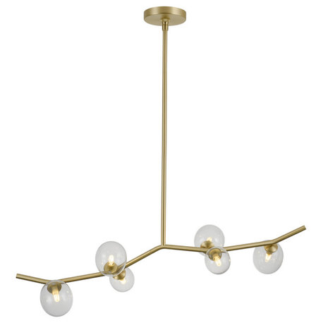 AVENUE LIGHTING HF4806-CLR HAMPTON  6-Light SIX LIGHT CHANDELIER