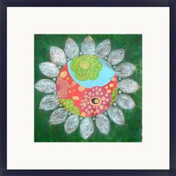 California Sunflower, SOLD! Green, Red - Artwork