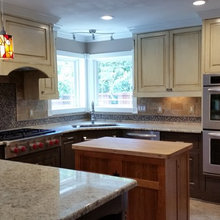faux finished cabinets and china cabinet