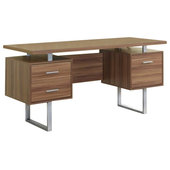 Modern Computer Desk with Storage in Walnut – Wehomz