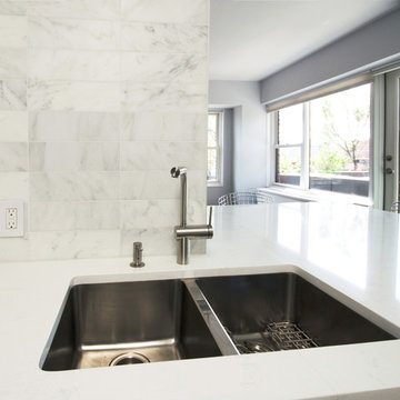 Looking over the Sink/Island to the Living Room in Award Winning Penthouse