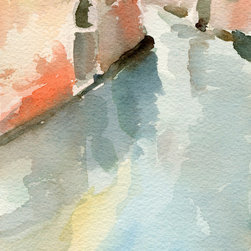 Canal Reflection Venice Watercolor - Fine Art Prints