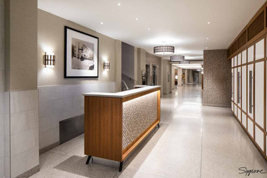 Inspiration for a modern entryway remodel in New York