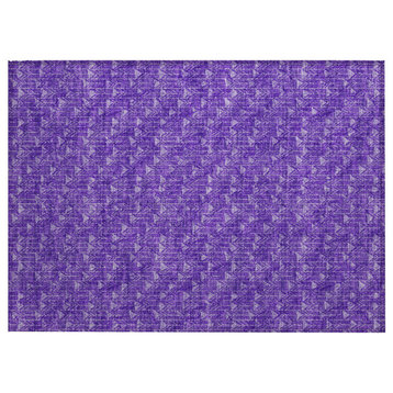 Machine Washable Indoor/Outdoor Chantille ACN514 Purple 1'8" x 2'6" Rug