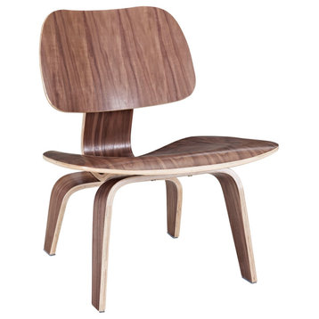 Fathom Wood Lounge Chair, Walnut