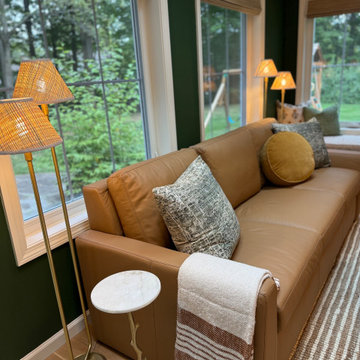 Cozy, multi-functional sunroom retreat