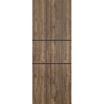 Slab Barn Door Panel 32 x 80 | Planum 0014 Walnut with  | Sturdy Finished