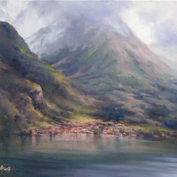 Hills Of Lake Como by David Marty - Artwork