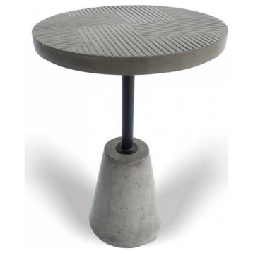 Tycho Modern Gray Concrete End Table