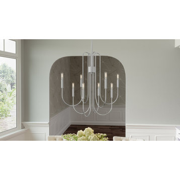 Quoizel CBR5028 8 Light 28"W Candle Style Chandelier - Brushed Weathered Brass