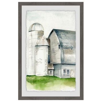 "Watercolor Barn VI" Framed Painting Print, 12"x18"