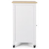 Medway Contemporary Glass Paneled Kitchen Cart