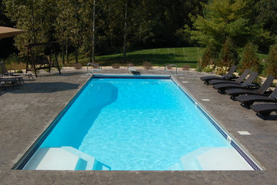 Inspiration for a contemporary pool remodel in Other