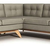 Luna Sectional Sofa with Bumper, Chocolate