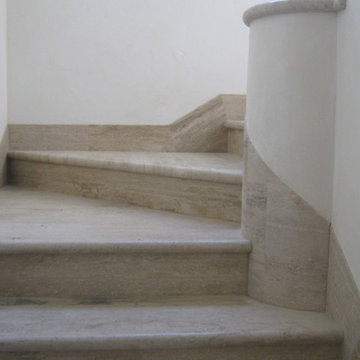 Staircase and Custom Marble Column