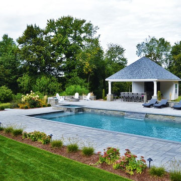 Geometric Pool with Geometric Spa