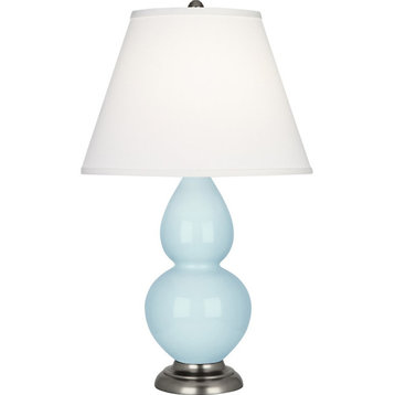 Robert Abbey Small Double Gourd Accent Lamp, Baby Blue/Silver/Pearl - 1696X