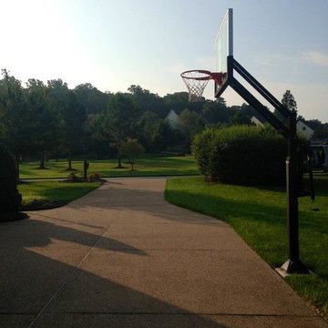 Mike G's Pro Dunk Silver Basketball System on a 35x18 in Midlothian, VA