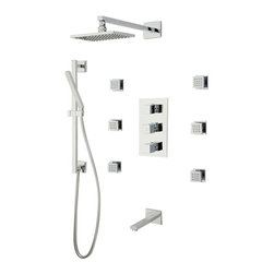 L&uuml;nen Chrome Finish Shower Set - Showerheads And Body Sprays