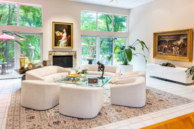 Living room - contemporary living room idea in New York