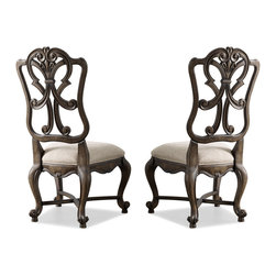 Pair of Rhapsody Wood Back Side Chairs by Hooker - Dining Chairs