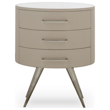 Lee Nightstand Ivory Laquer