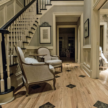 Coexisting: A stenciled foyer floor