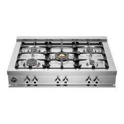 Bertazzoni 36" Professional Series Gas Rangetop, Stainless Steel | CB36500X - Cooktops